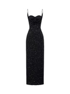 Kirell Spaghetti Sequin Maxi Dress Flowering Girl