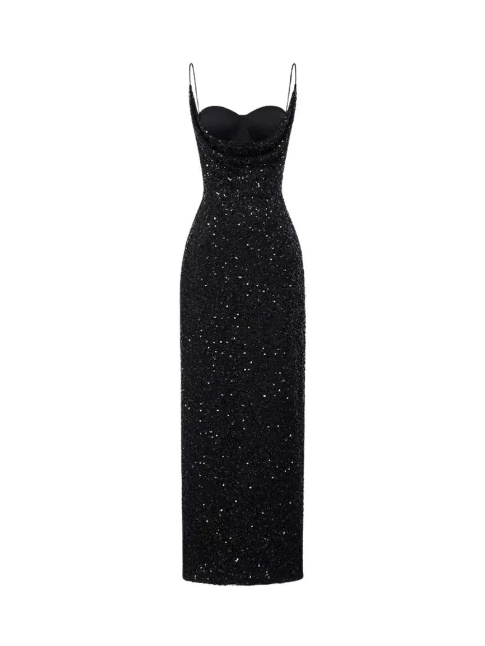 Kirell Spaghetti Sequin Maxi Dress Flowering Girl