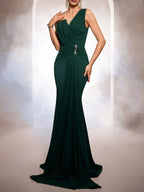 Merlyn Green One-Shoulder Maxi Dress Flowering Girl
