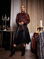 Cherry Printed See Through Blouse Flowering Girl