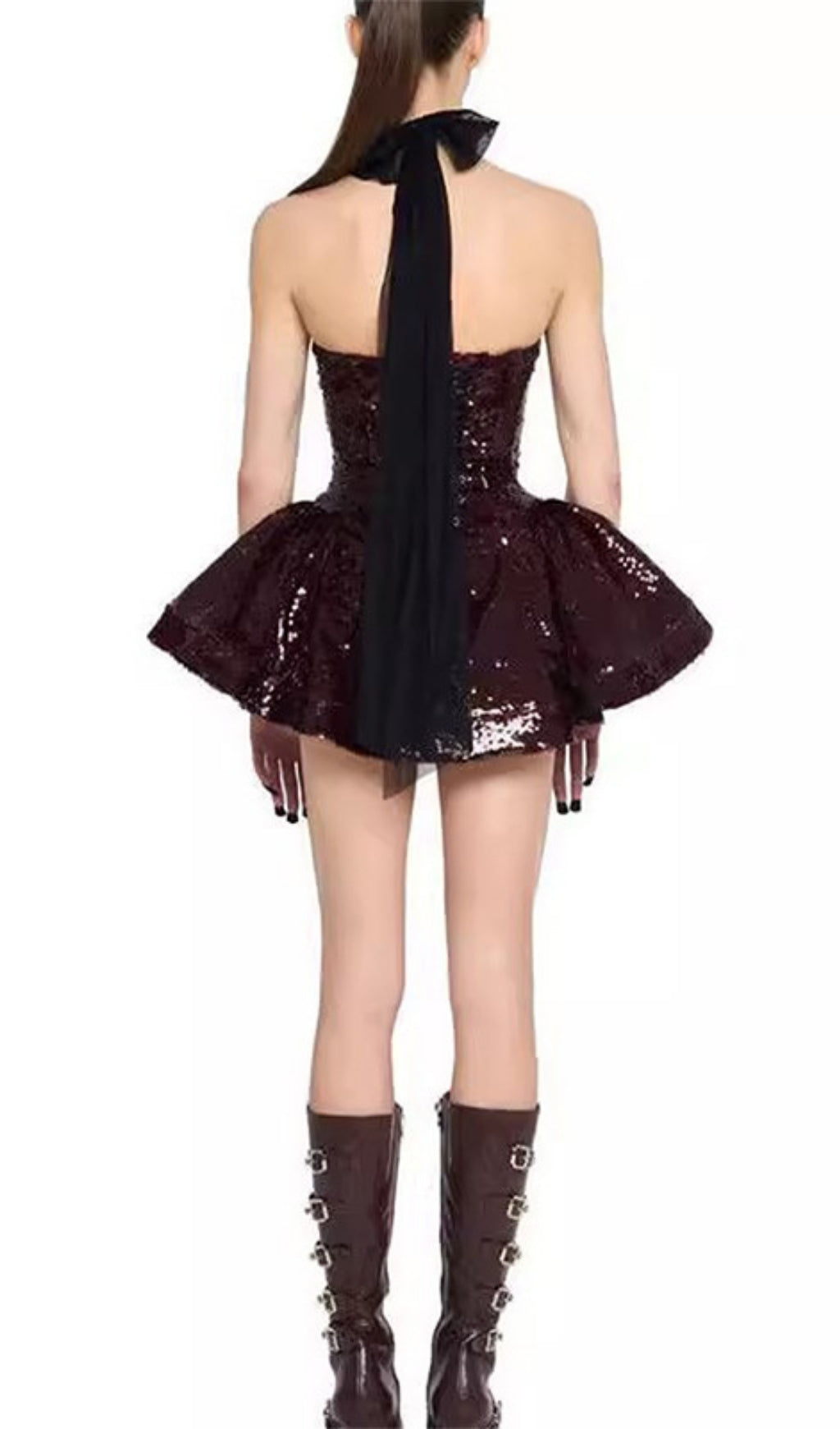Freya Halter Sequin Mini Dress Flowering Girl