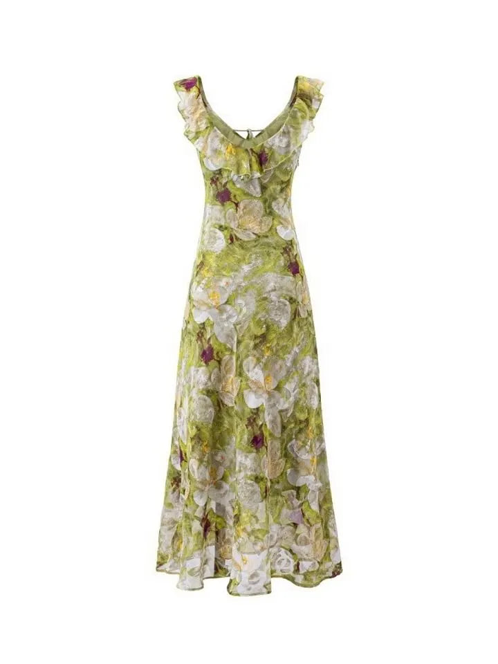 Floral Midi Dress Flowering Girl