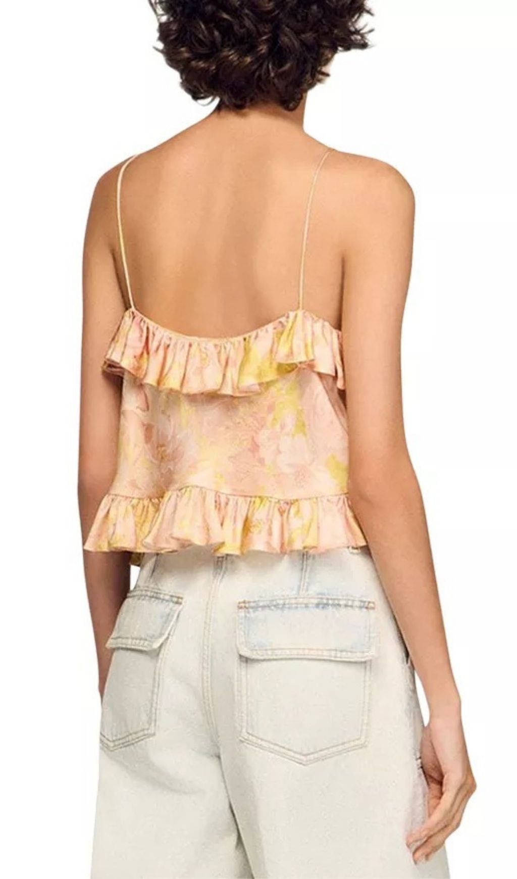 Flower Print Crop Top Flowering Girl