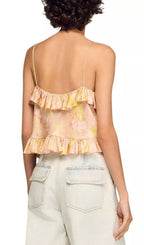 Flower Print Crop Top Flowering Girl