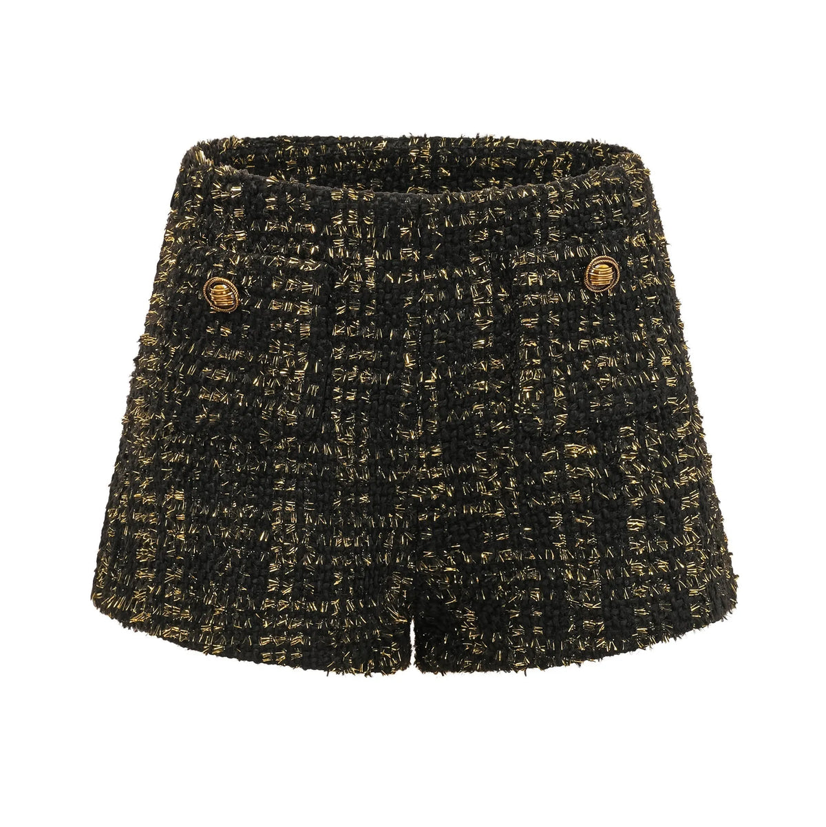 Claudine Black Metallic Tweed Jacket & Shorts Matching Set Flowering Girl