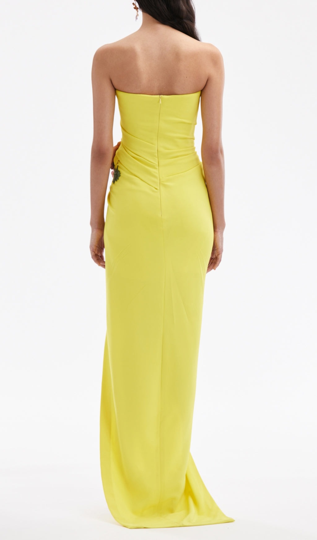 Atepa Yellow Flower Split Maxi Dress Flowering Girl