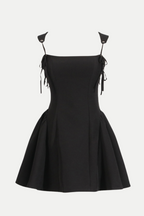 Hazal Lace Up Spaghetti Mini Dress Flowering Girl