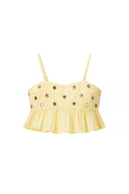 Ursula Mirror Embellished Crop Top & Bubble Skirt Set Flowering Girl