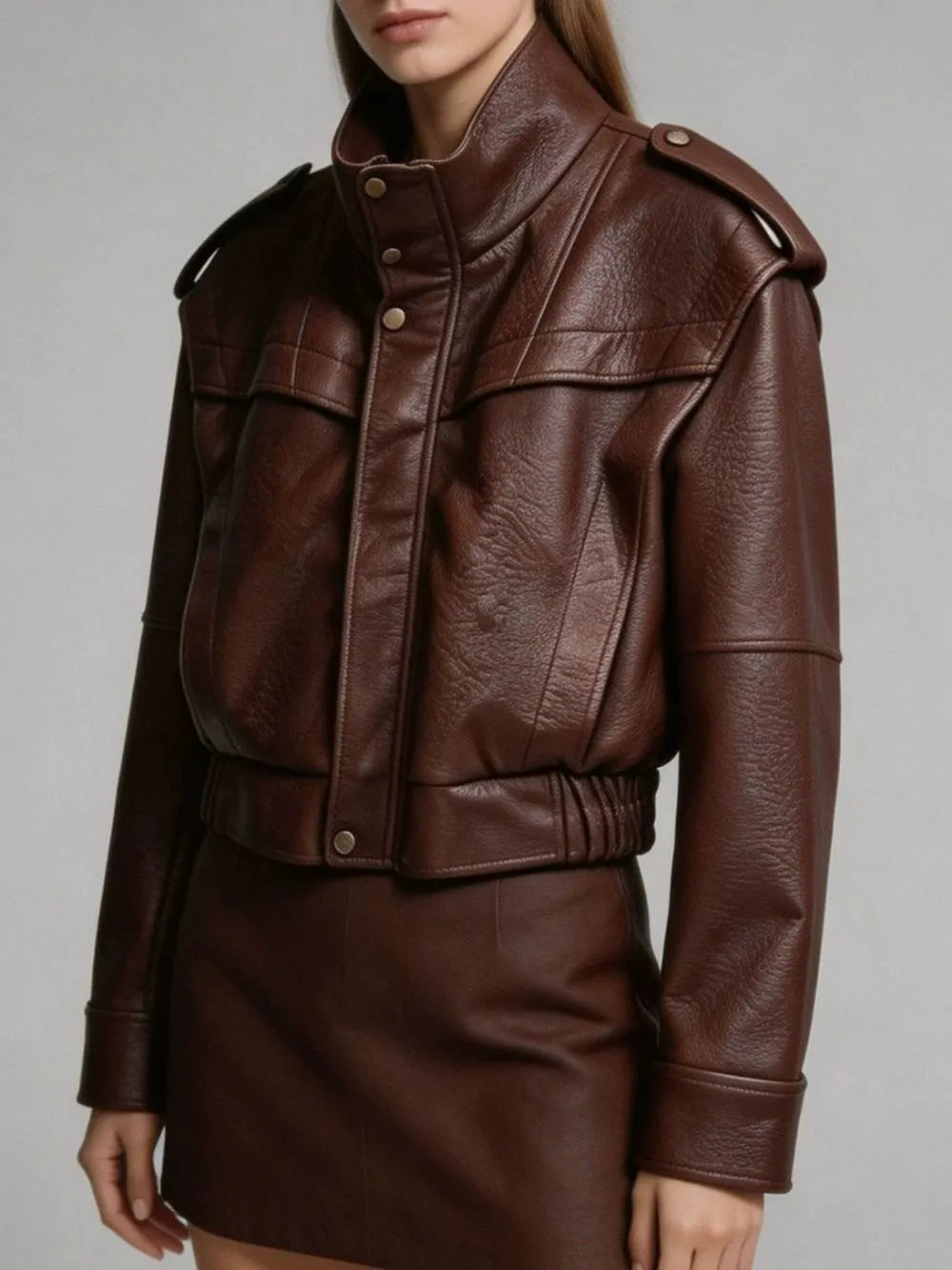 Malone Leather Jacket Flowering Girl