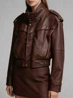 Malone Leather Jacket Flowering Girl