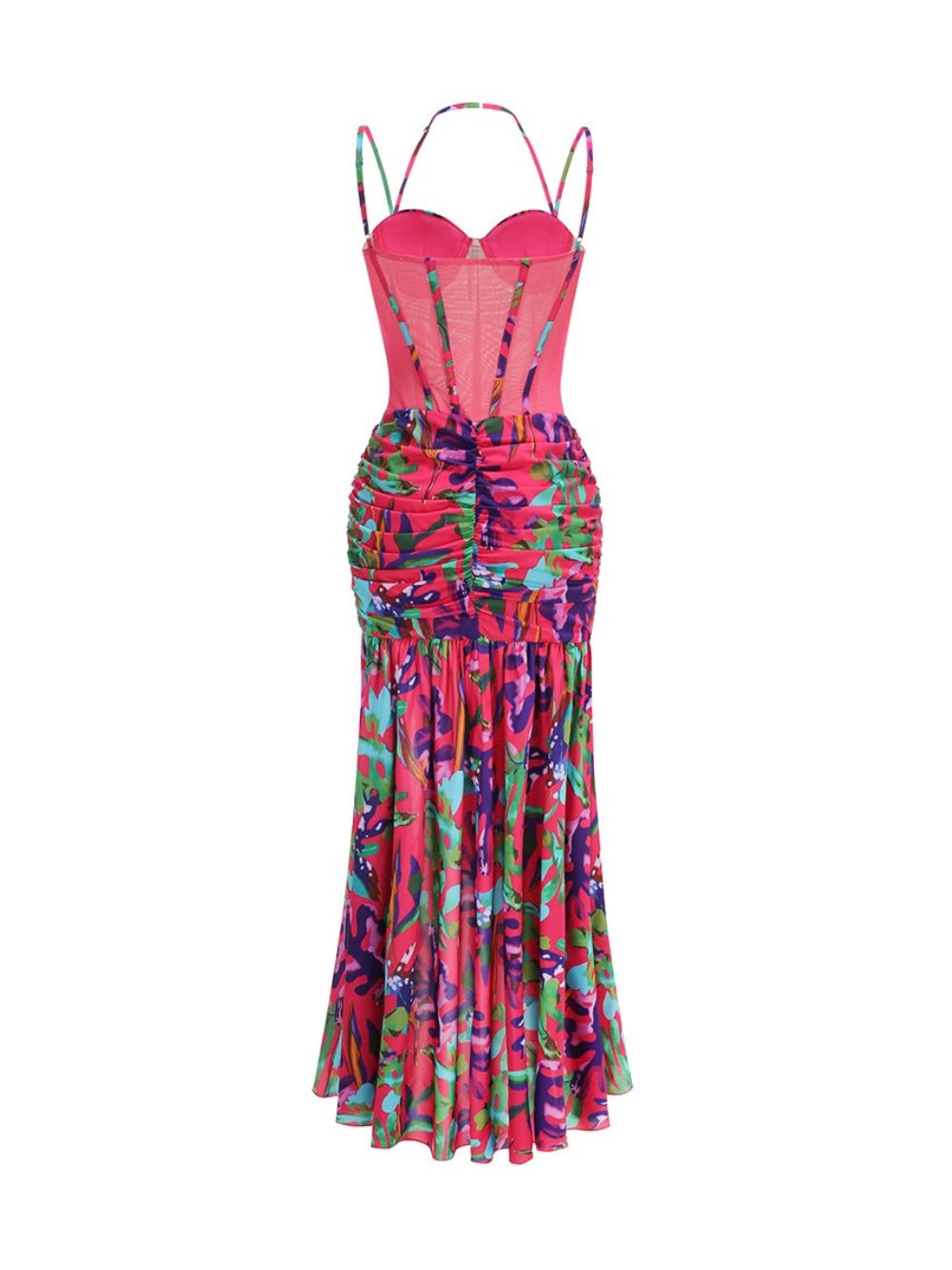 Monika Printed Corset Maxi Dress Flowering Girl