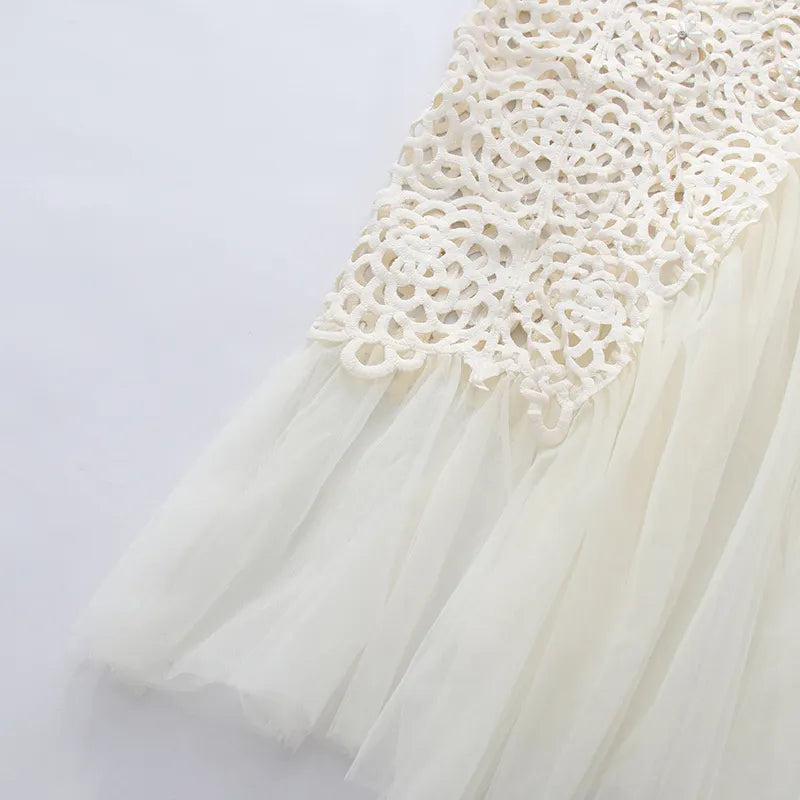 Lelio Embelllished Mesh Mini Dress Flowering Girl