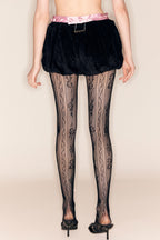 Yara Bowknot Fishnet Stockings - Black Flowering Girl
