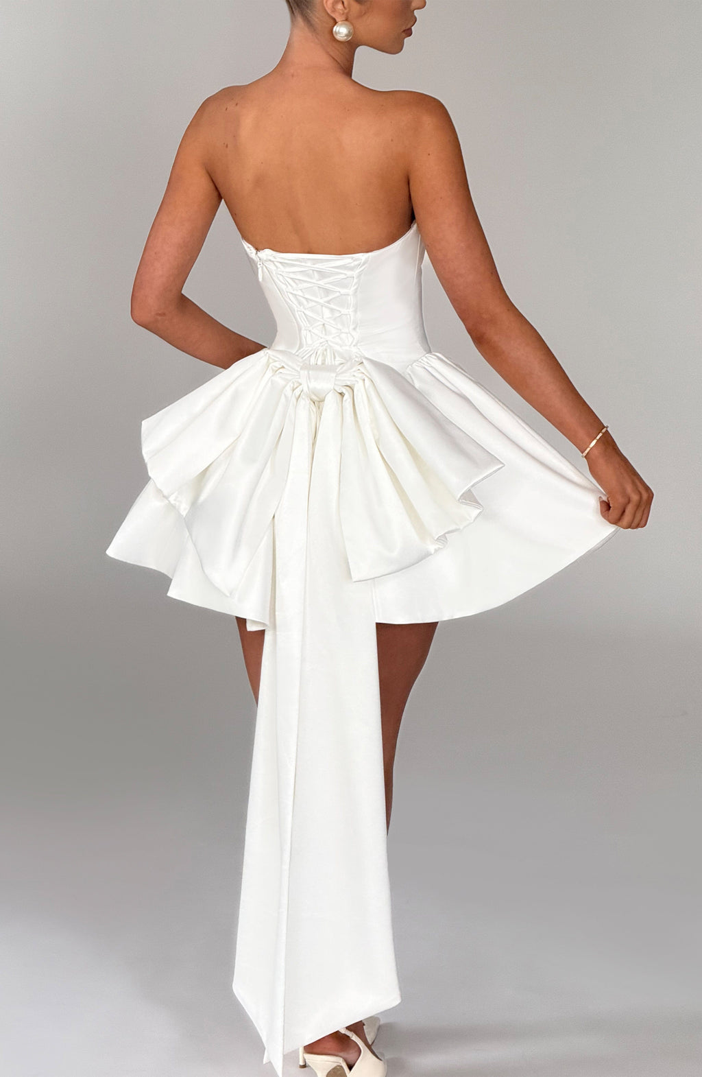 Trinity Mini Dress - Ivory Flowering Girl