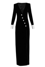 Dorothy Velvet V-Neck Slit Maxi Dress Flowering Girl