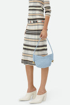 Azalea Weave Mini Shoulder Bag - Blue Flowering Girl