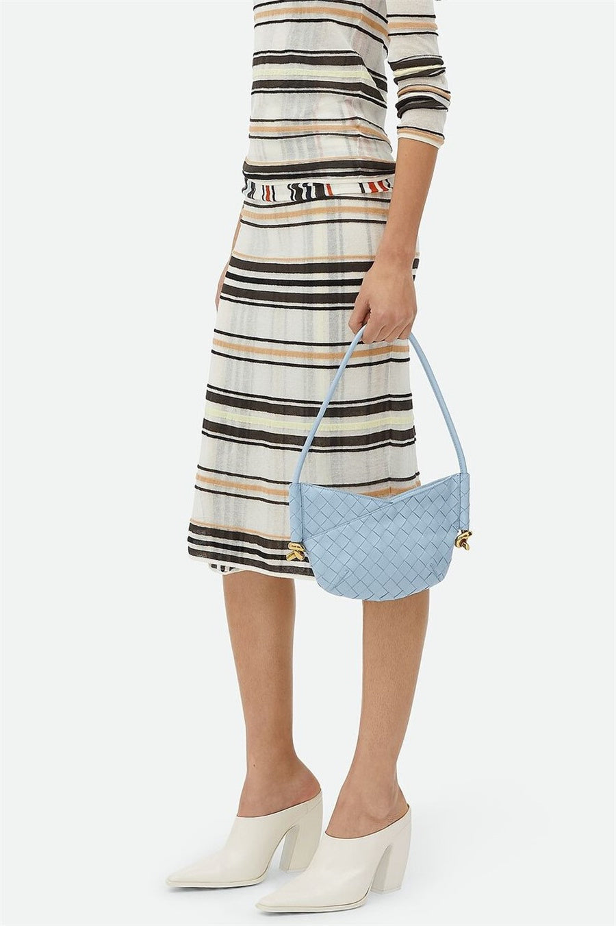 Azalea Weave Mini Shoulder Bag - Blue Flowering Girl