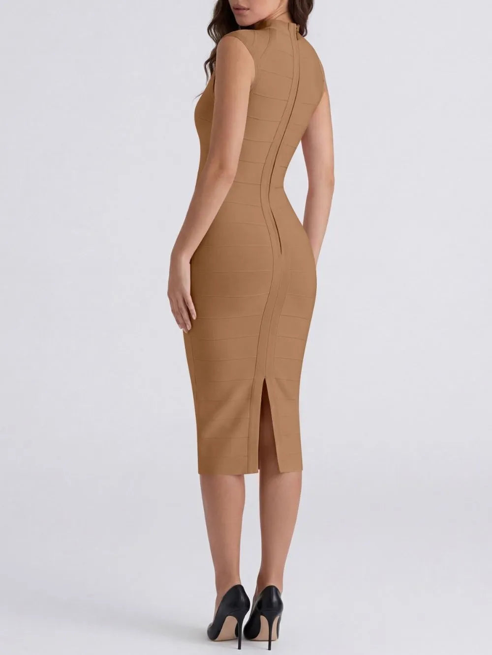 Marixa V-Neck Bandage Midi Dress Flowering Girl