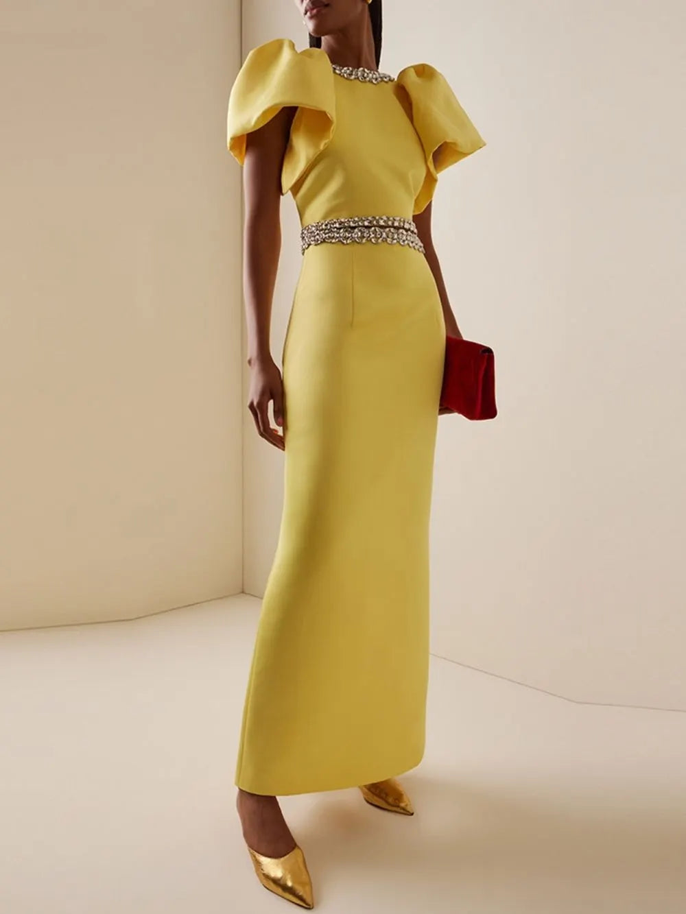Markéta Yellow Diamante Two-Piece Set Flowering Girl