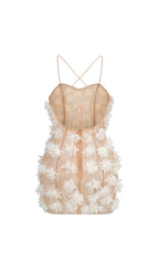 Briseis Flower Embellished Mini Dress Flowering Girl