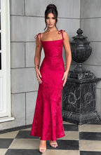 Whitney Maxi Dress - Red Flowering Girl