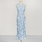 Cessair Sleeveless Flower Embroidery Midi Dress Flowering Girl