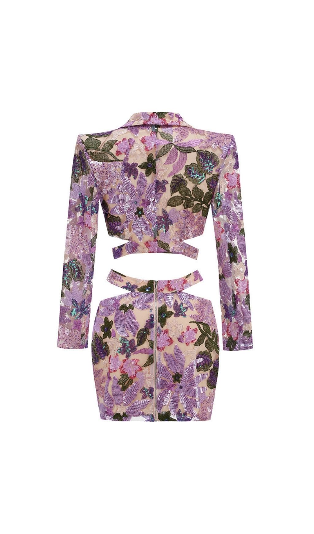 Kendra Purple Flower Sequin Two-Piece Set Flowering Girl