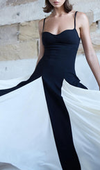 Brynna Black White Patchwork Maxi Dress Flowering Girl