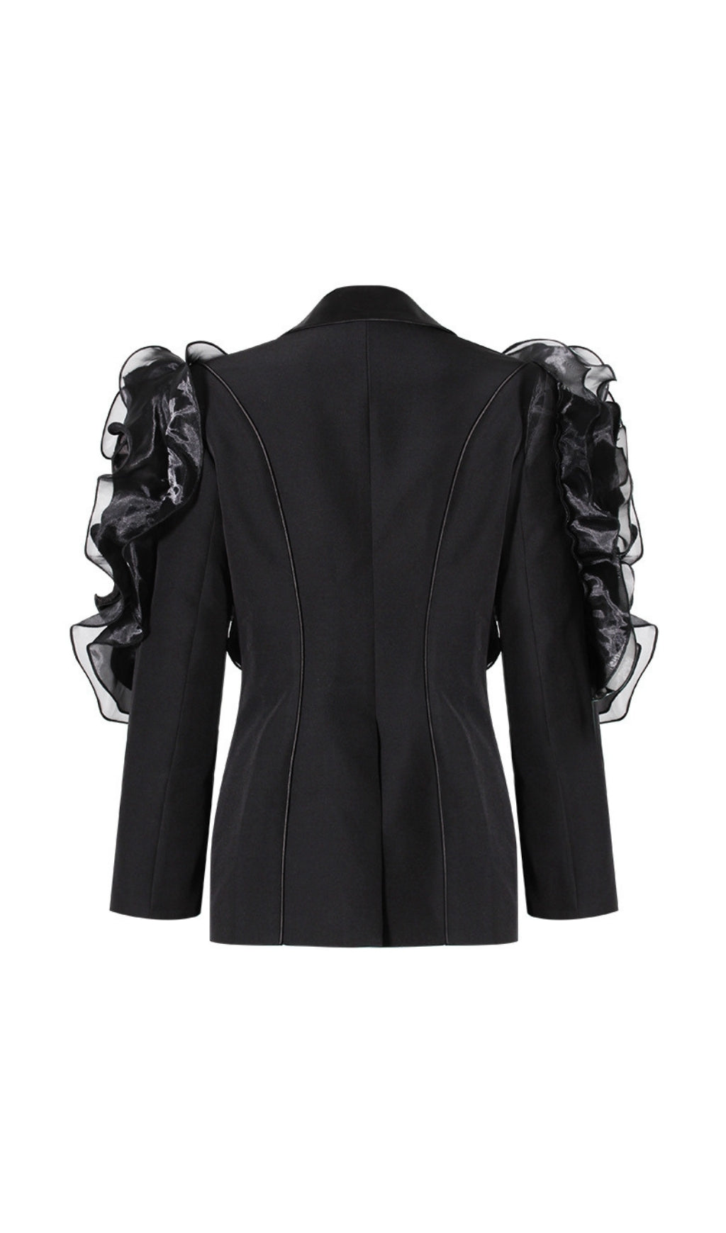 Elexis Black Ruffle Blazer Flowering Girl