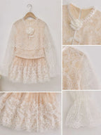 Mavie Long Sleeve Lace Two-Piece Set Flowering Girl
