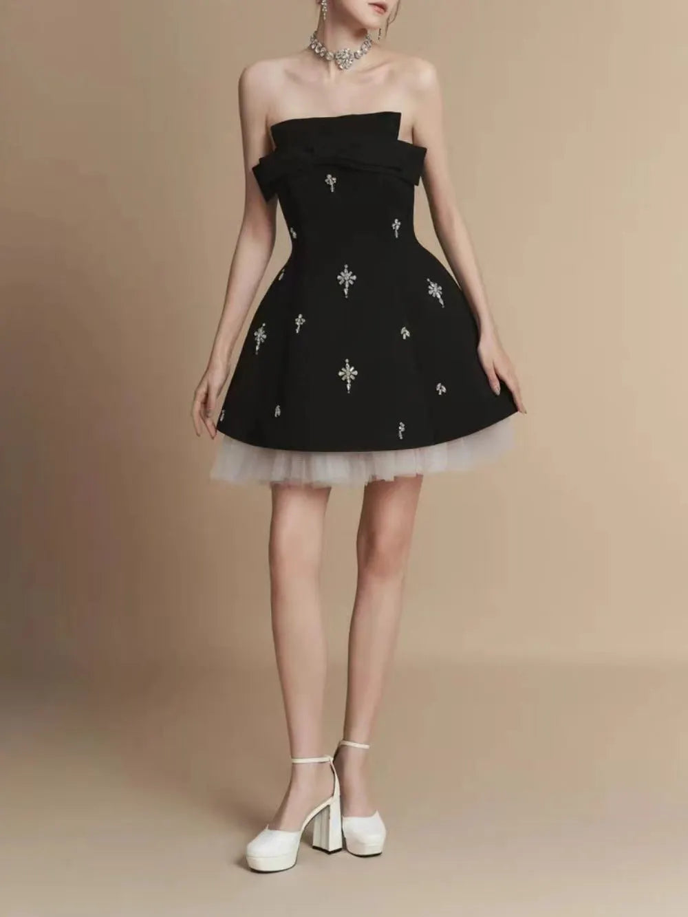 McLean Bow Embellished Mini Dress Flowering Girl