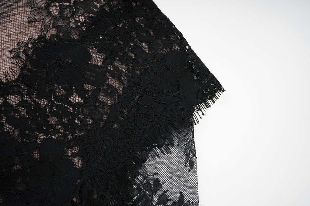 Bavo Black Lace Long Sleeve Maxi Dress Flowering Girl