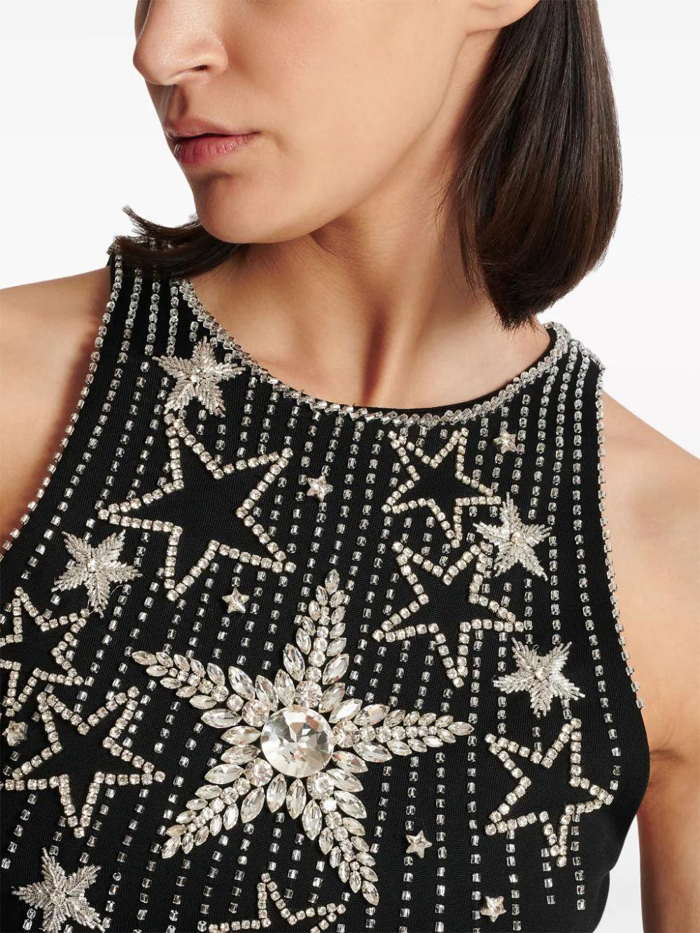 Abelia Stars Embroidered Mini Dress Flowering Girl
