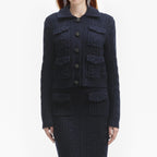NAVY MIDI KNIT SKIRT Flowering Girl