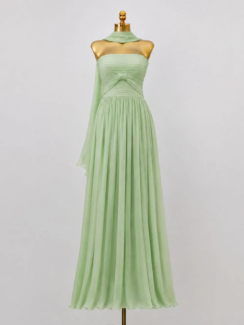 Melania Green Strapless Maxi Dress Flowering Girl