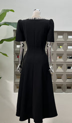 Faizah Bow Diamond Beaded Midi Dress Flowering Girl