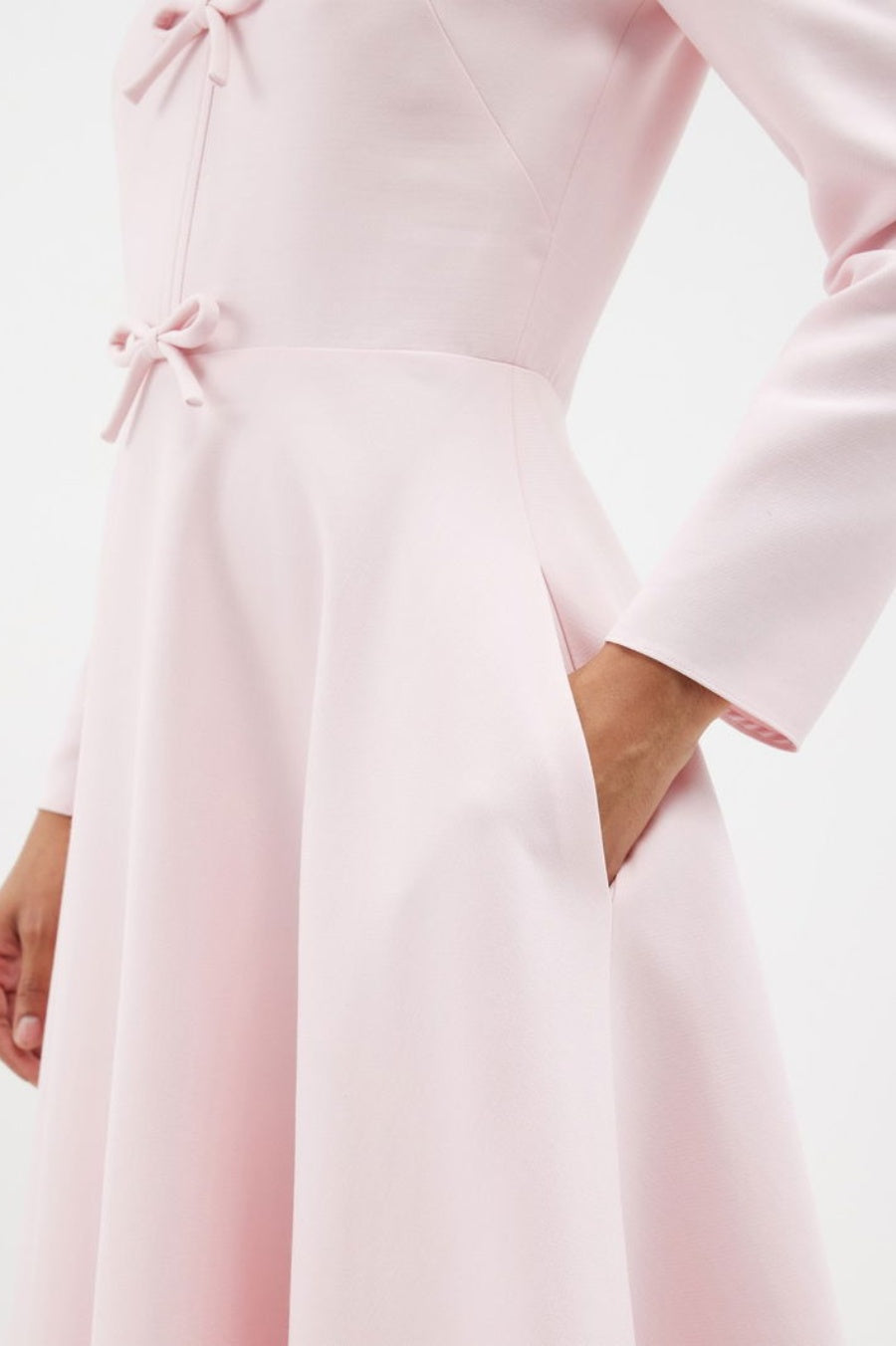 Alvaia Bow Long Sleeve Maxi Dress Flowering Girl