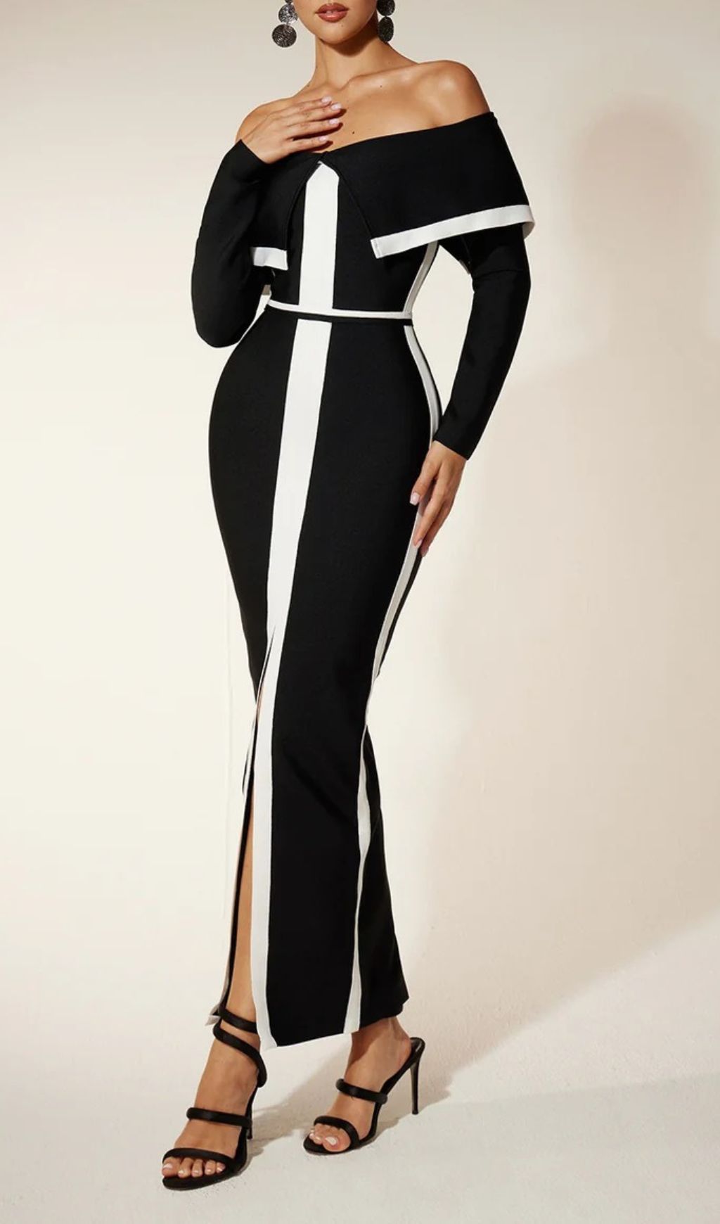 Eindride Off Shoulder Split Bandage Dress Flowering Girl