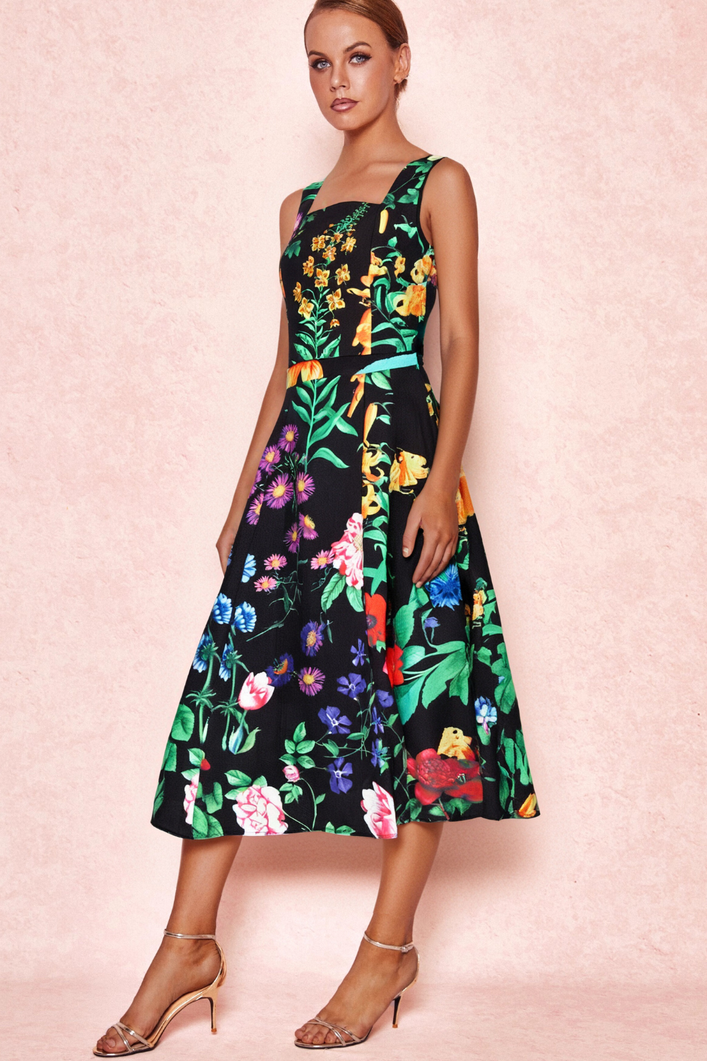 Flower Print Two Pieces Set Flowering Girl