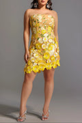 Kimmi Sleeveless Flowers Mini Dress Flowering Girl