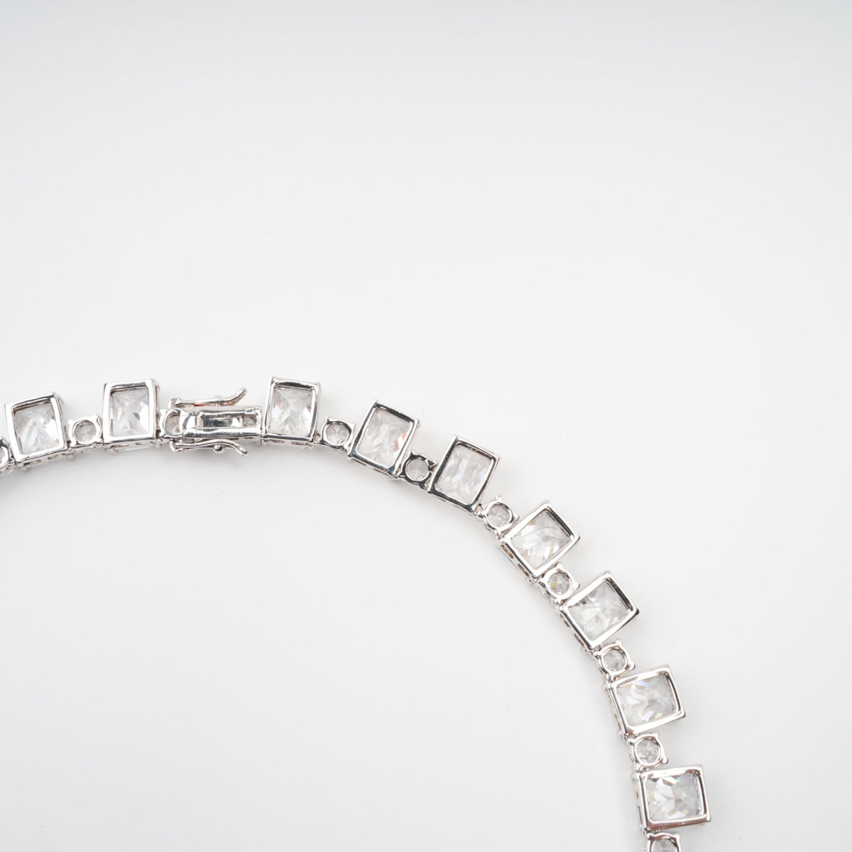 Mathilde Silver Tone Crystal Embellished Necklace Flowering Girl