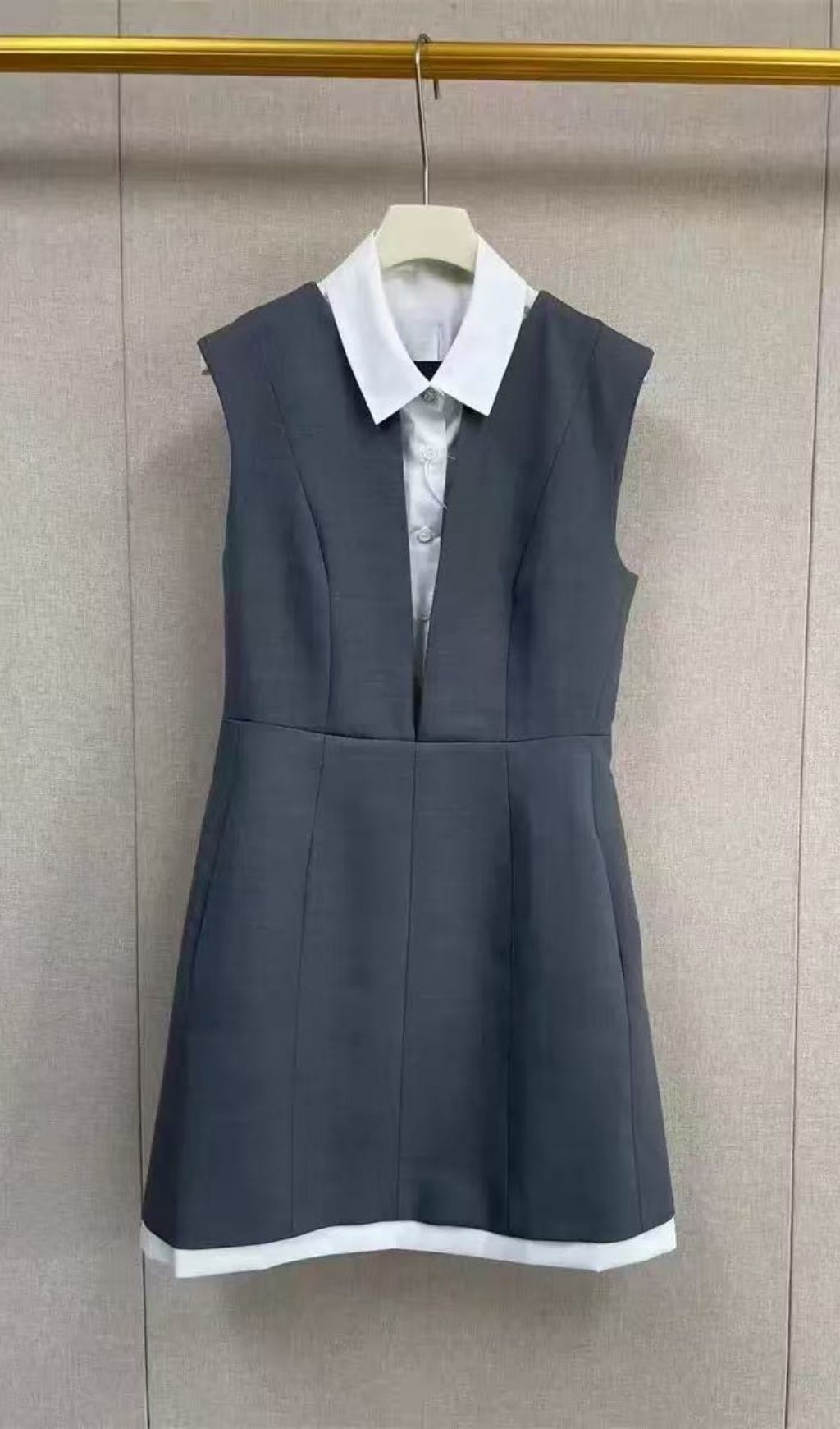 Layered Effect Tailored Dress Flowering Girl