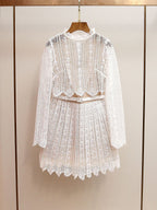 Odelette Cream Organza Lace Mini Dress Flowering Girl