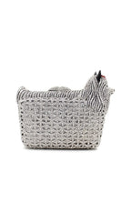 Khamani Silver Dog Diamante Bag Flowering Girl