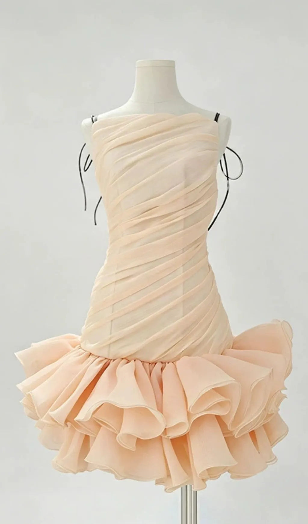 Leonore Strappy Ruched Mini Dress Flowering Girl