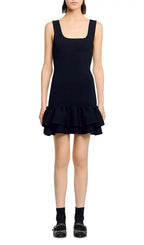 Ruffled Short Knit Dress Flowering Girl