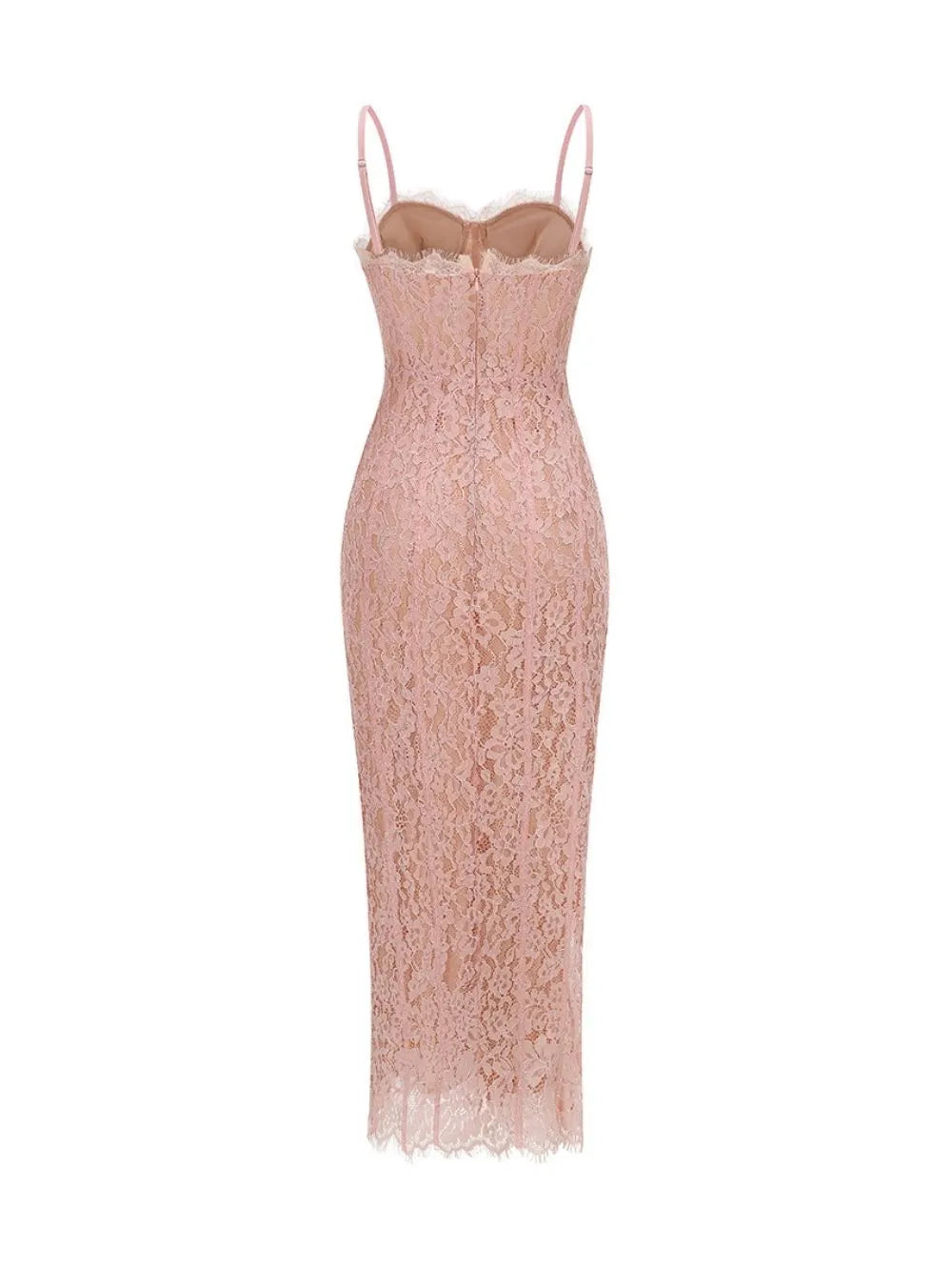 Makenzie Pink Lace Maxi Dress Flowering Girl