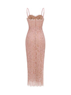 Makenzie Pink Lace Maxi Dress Flowering Girl