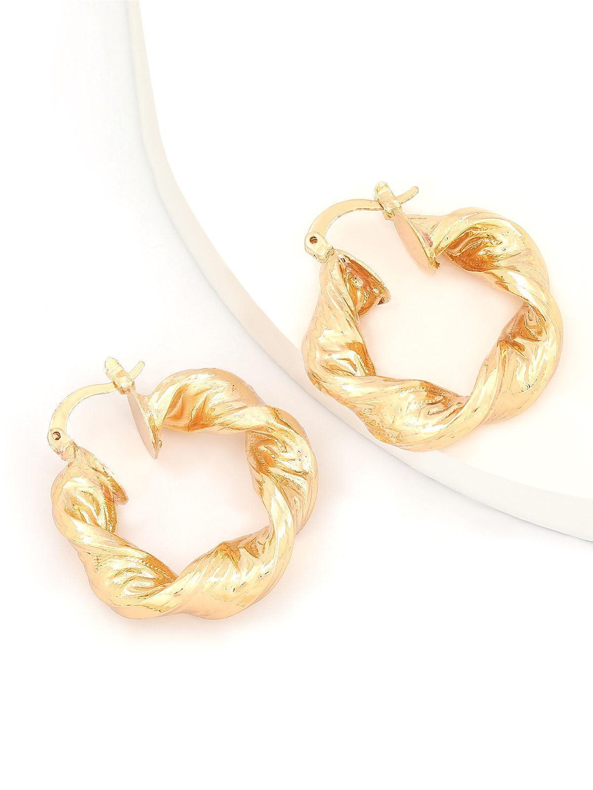 Maia Chunky Twist Hoop Earrings Flowering Girl