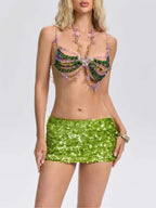 Vardena Gemstone Beaded Bralette Flowering Girl